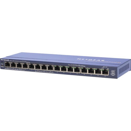 NETGEAR ProSafe 16-Port 10/100 Desktop Switch with 8-port PoE - FS116P