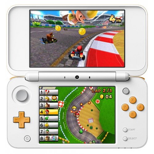 Nintendo 2DS XL Mario Kart 7 Bundle - Orange + White