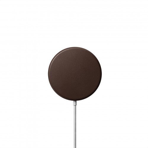 Nomad Leather Cover For MagSafe - Rustic Brown