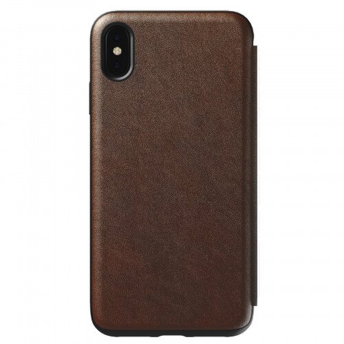 Nomad Rugged Folio Case - iPhone XS Max - Rustic Brown
