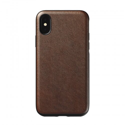 Nomad Modern Leather Case - iPhone XS - Rustic Brown