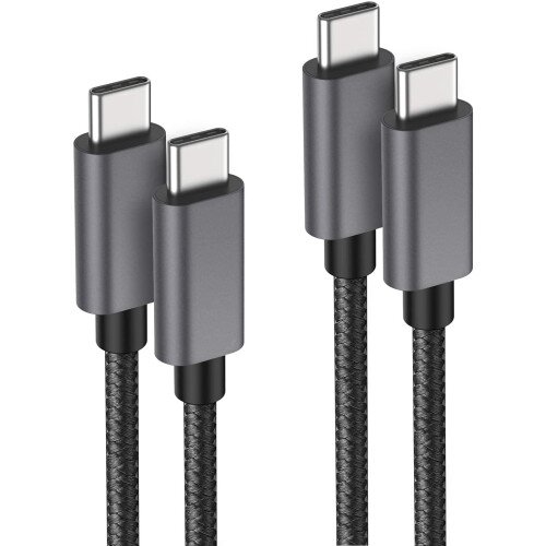 nonda USB C to USB C Nylon Braided 6.6ft Cable 2-Pack