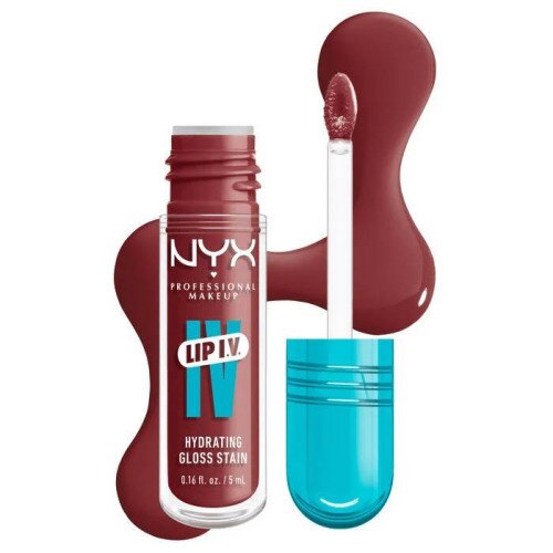 NYX Lip I.V. Hydrating Lip Gloss Stain - Drippin’ in Rose