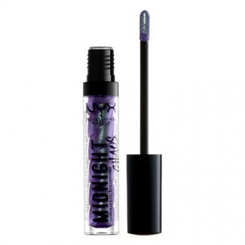 NYX Midnight Chaos Lip Gloss - Cosmic Rain - Greyish Blue With Pink & Purple Pearl