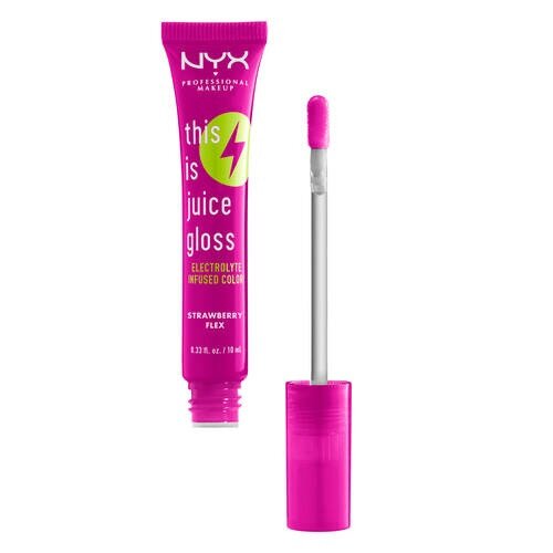 NYX This Is Juice Electrolyte Infused Scented Lip Gloss - Strawberry Flex