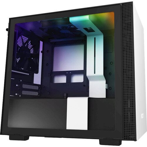 NZXT H210i Mini-ITX Computer Case with Lighting and Fan Control - Matte White