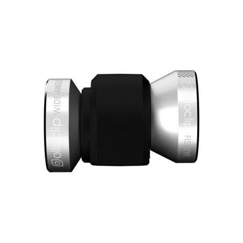 olloclip iPhone SE / 5/5s / iPod Touch 5th/6th Gen 4-in-1 Lens - Silver Lens / Black Clip