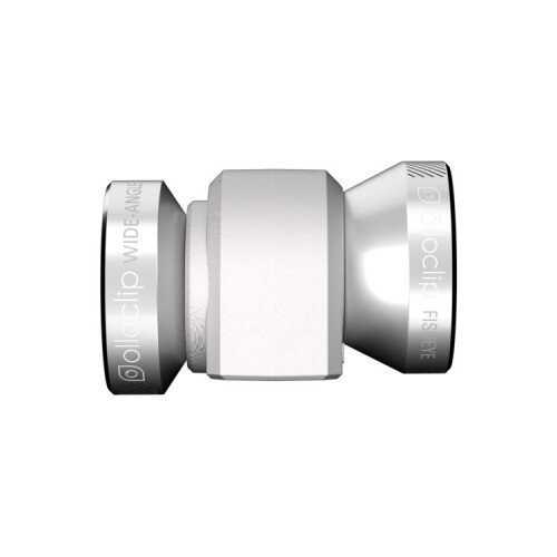 olloclip iPhone SE / 5/5s / iPod Touch 5th/6th Gen 4-in-1 Lens - Silver Lens / White Clip