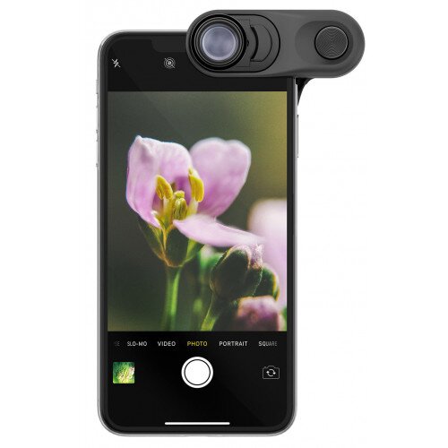olloclip Macro 7x + 14x + 21x Essential Lenses for iPhone XS Max, XS, XR, X or Multi-Device Clip