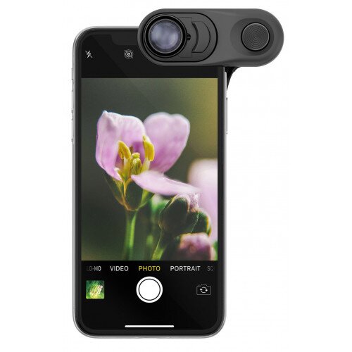 olloclip Macro 7x + 14x + 21x Essential Lenses for iPhone XS, XS Max, XR, X or Multi-Device Clip
