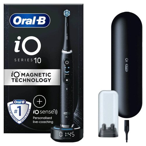 Oral-B iO10 Cosmic Black Electric Toothbrush Charging Travel Case - Black