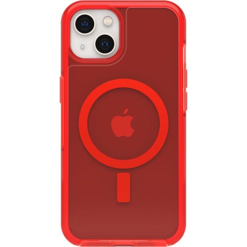 OtterBox iPhone 13 Case for MagSafe Symmetry Series+ Clear Antimicrobial - In The Red