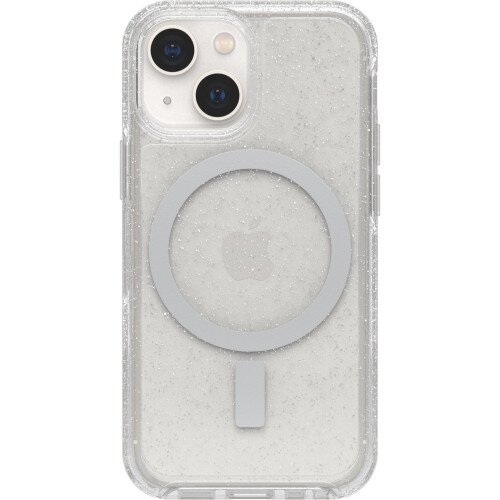 OtterBox iPhone 13 mini Case for MagSafe Symmetry Series+ Clear Antimicrobial - Stardust (Clear Glitter)