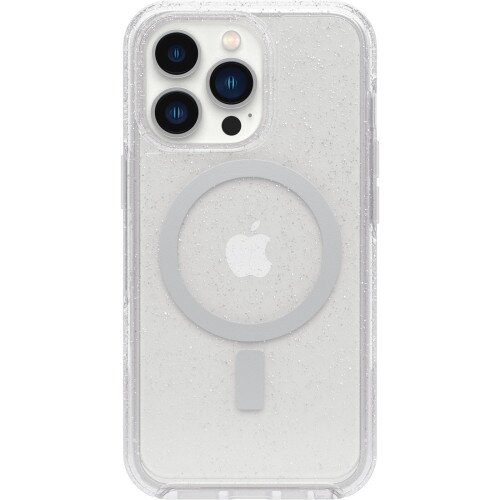 OtterBox iPhone 13 Pro Case for MagSafe Symmetry Series+ Clear Antimicrobial - Stardust (Clear Glitter)