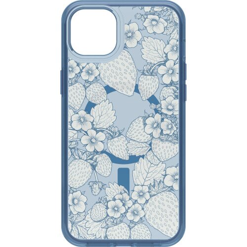 OtterBox Symmetry Series+ Antimicrobial Case with MagSafe for iPhone 14 Pro - Vintage Strawberry (Blue)