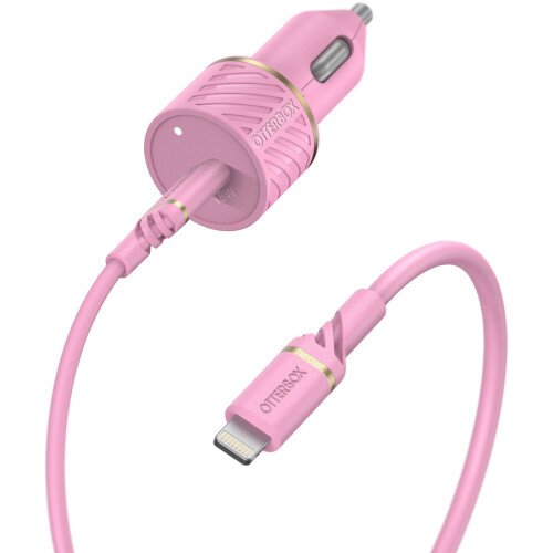 OtterBox Lightning to USB-C Car Charging Kit, 18W - Orchid Pink