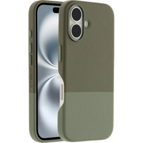 OtterBox Statement Series Cactus Leather Case with MagSafe for iPhone 16 - Mojave Moss (Green)
