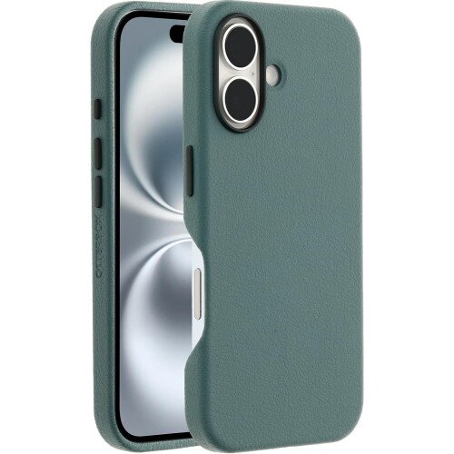 OtterBox Symmetry Series Cactus Leather Case with MagSafe for iPhone 16 - Sagebrush (Green)