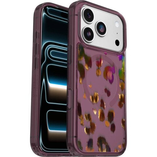 OtterBox Symmetry Series Clear Case for iPhone 17 Pro - Leopard Shift (Clear / Pink)