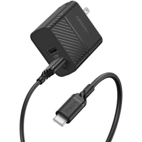 OtterBox USB-C to USB-A Dual Port Wall Charging Kit, 24W Combined