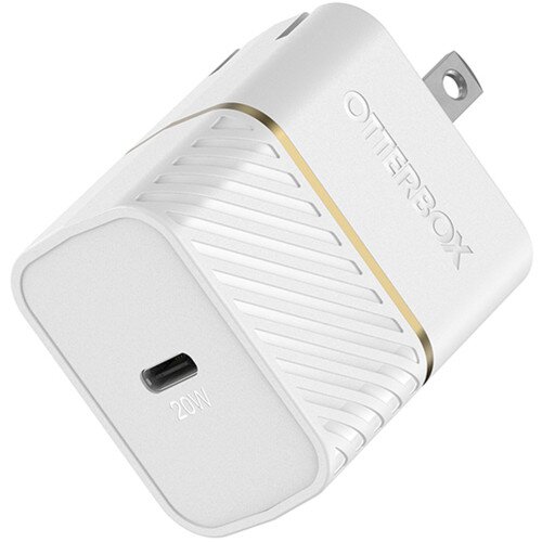 OtterBox USB-C Wall Charger, 20W - Cloud Dust (White)