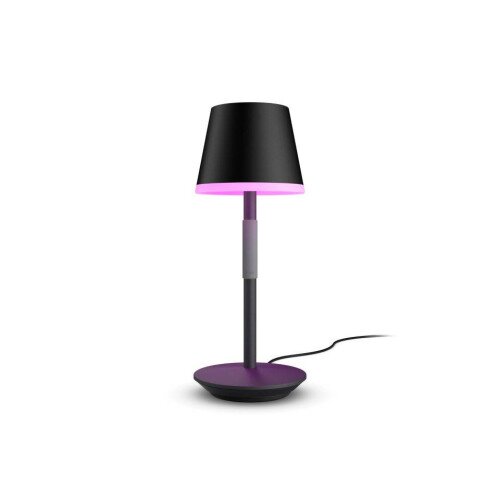 Philips Hue White and Colour Ambiance Hue Go Portable Table Lamp - Black - Dark Grey
