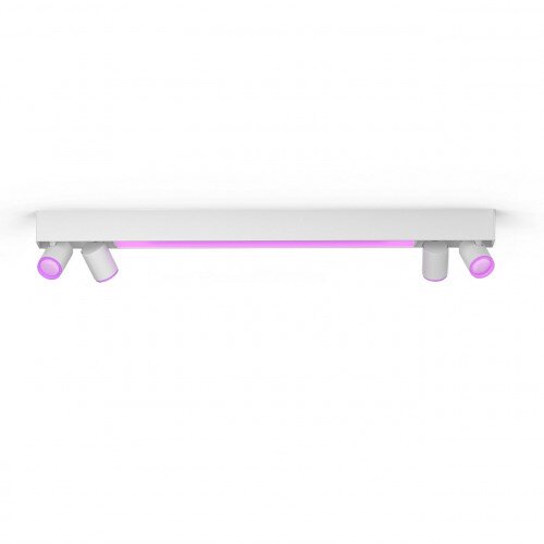 Philips White and Colour Ambience Centris 4-Spot Ceiling Light - White