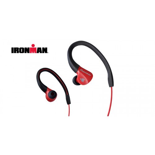Pioneer SE-E3M IRONMAN Sports Earphones - Red/Black