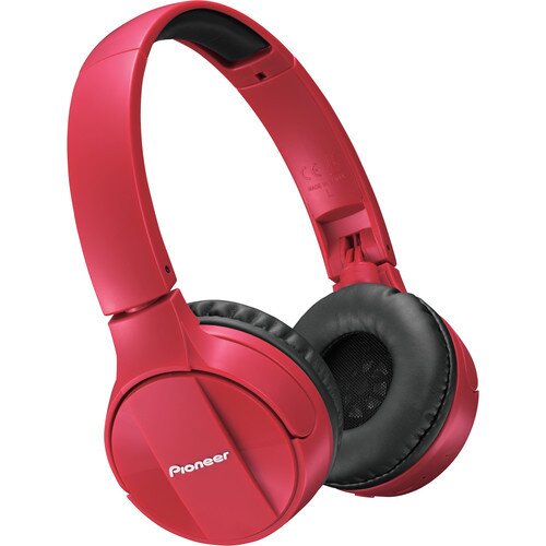 Pioneer SE-MJ553BT Wireless Stereo Headphones - Red