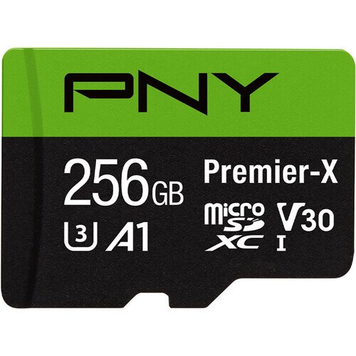 PNY Premier-X Class 10 U3 V30 microSD Flash Memory Card - 256GB