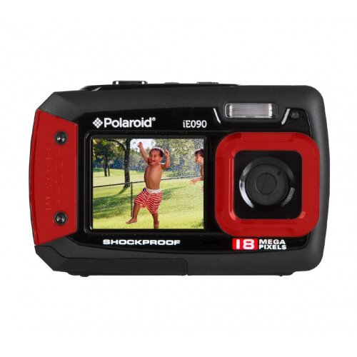 Polaroid iE090 Dual-Screen Waterproof Digital Camera - Red
