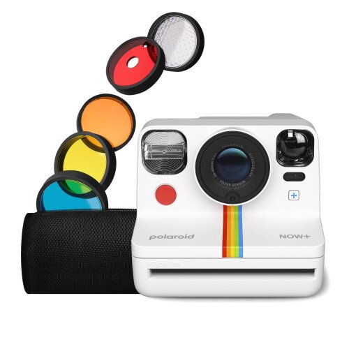 Polaroid Now+ Generation 2 i-Type Instant Camera + 5 Lens Filters - White - Single