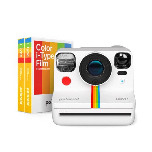 Polaroid Now+ Generation 2 i-Type Instant Camera + 5 Lens Filters - White - Bundle