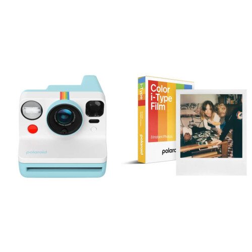 Polaroid Now Instant Camera Generation 3 Starter Set - Arctic Blue