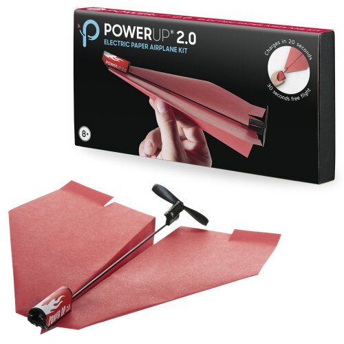 PowerUp 2.0 Electric Paper Airplane Conversion Kit - Basic - 1X Airplane Kit & Spare Propellers