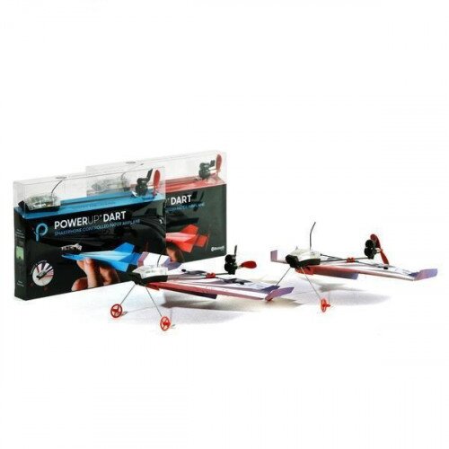 PowerUp Dart - App Controlled Paper Airplane That Can Takeoff and Land from The Ground - Dogfight - 2X Airplane Kits