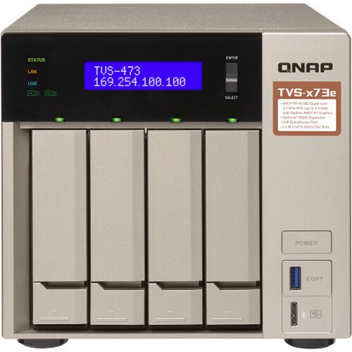 QNAP SMB - High-end TVS-473e 4-Bay NAS - 8GB DDR4
