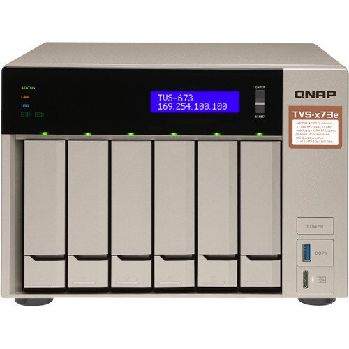 QNAP SMB - High-end TVS-673e 6-Bay NAS - 4GB DDR4