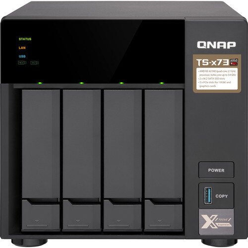 QNAP SMB - Middle-range TS-473 4-Bay NAS - 8GB DDR4