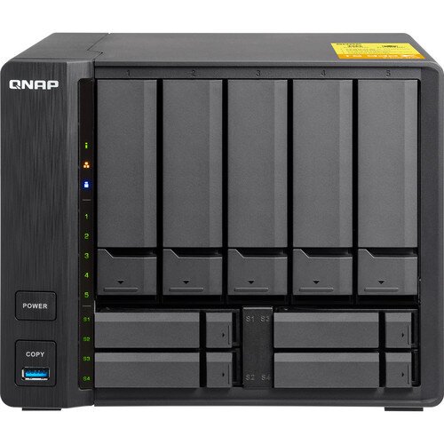 QNAP TS-932X Slim & Big: 9-Bay Hybrid NAS Supporting 3.5” & 2.5” Drives with Dual 10GbE Ports - 2GB DDR4