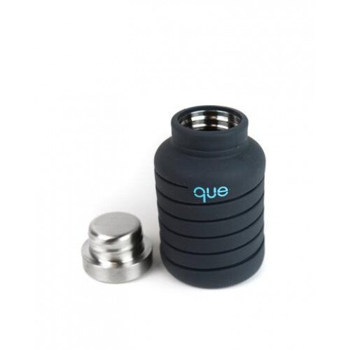 que Collapsible Water Bottle - 20oz - Metallic Charcoal