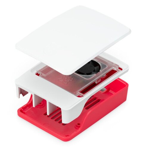 Raspberry Pi 5 Case - White/Red