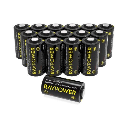 RAVPower CR123A 3V Lithium Battery - RP-BC001 - Black