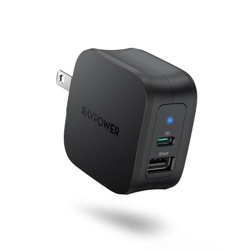 RAVpower PD Pioneer 30W USB C Wall Charger Dual Port