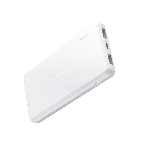 RAVPower Prime 10000mAh 2-Port Power Bank - White