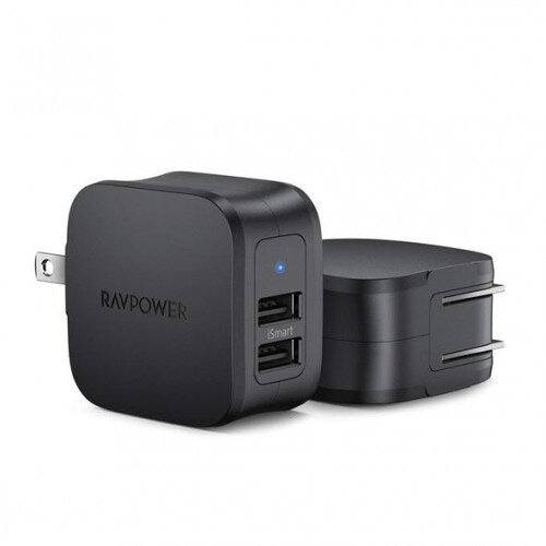 RAVPower Prime 17W 2-Pack 2-Port Wall Charger - Black
