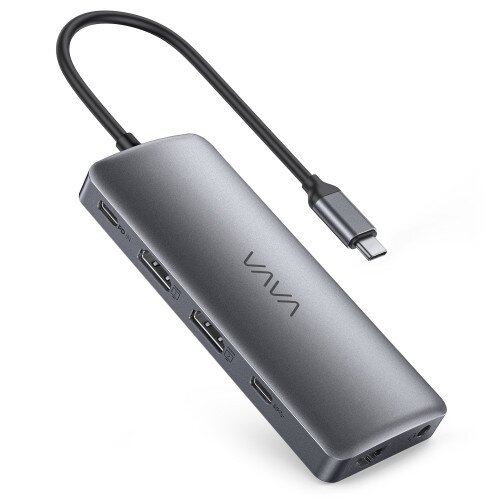 RAVPower VAVA USB C Hub, 11-in-1 Docking Station with Dual 4K HDMI, 4 USB Ports