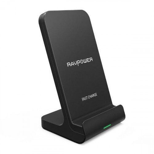 RAVPower Wireless Charging Stand 10W 2 Coils Qi Certified Wireless Charger - Black