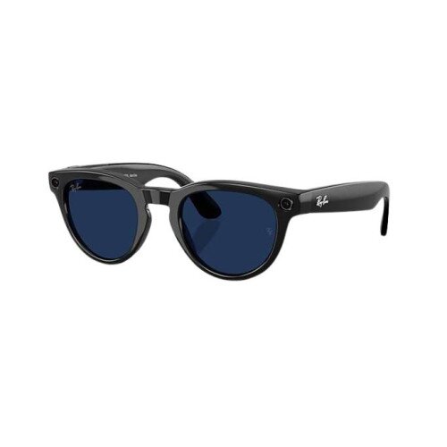 Ray-Ban Meta Headliner Sunglasses (Gen 2) - Low Bridge Fit - Clear/Sapphire Transitions - Shiny Black