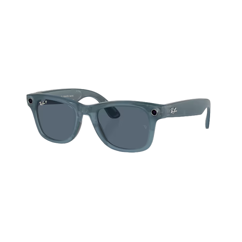 Ray-Ban Meta Wayfarer Sunglasses - Regular - Dusty Blue - Matte Jeans